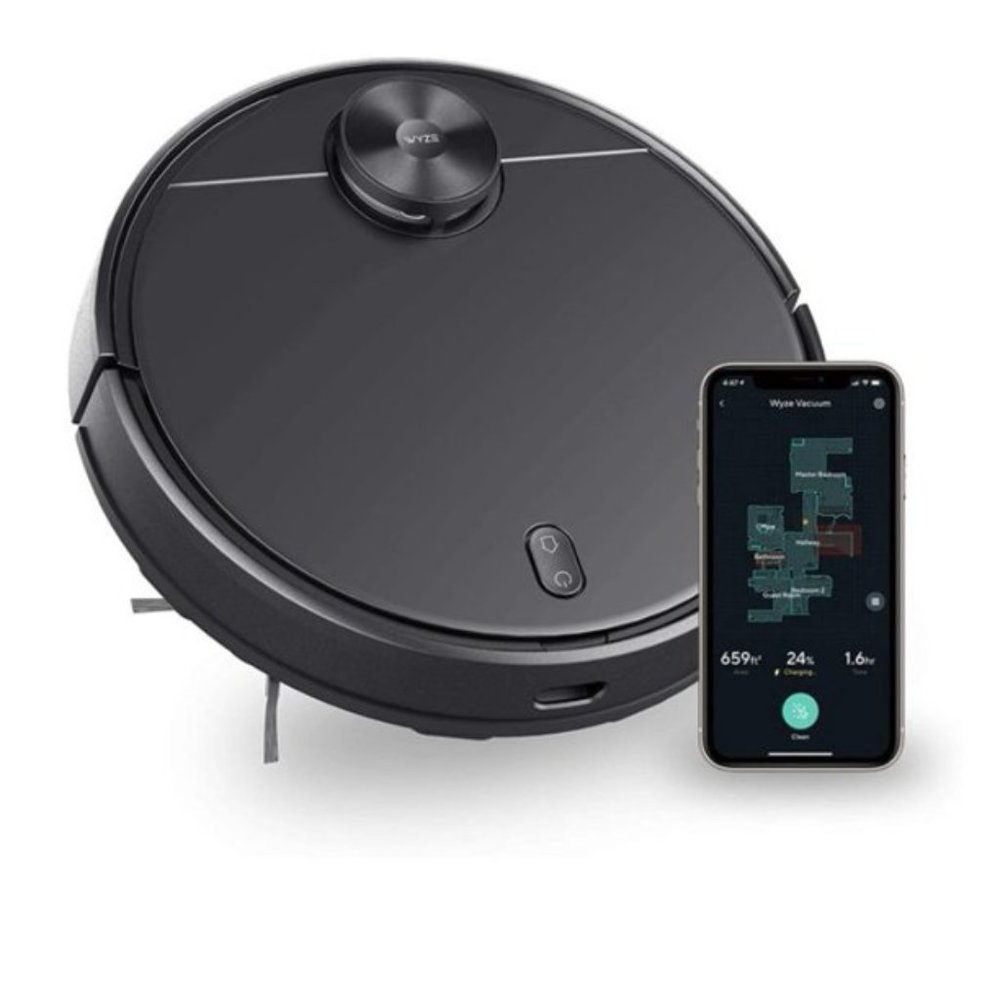 Wyze WVCR200SW Robot Vacuum with LiDAR Room Mapping, 2,100Pa Strong Suction